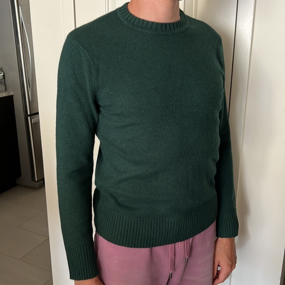 Jcrew Mens sweater Green Merino St Patrick's Day size M